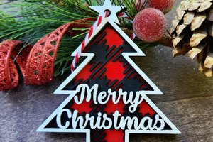 Buffalo Check Ornaments, Buffalo Plaid Ornaments, Layered Christmas Ornaments, Checkered Ornament, Buffalo Plaid, Red and Black Buffalo