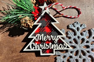 Buffalo Check Ornaments, Buffalo Plaid Ornaments, Layered Christmas Ornaments, Checkered Ornament, Buffalo Plaid, Red and Black Buffalo