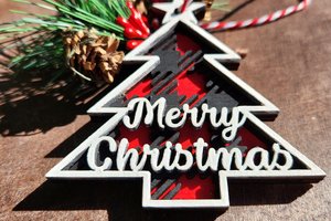 Buffalo Check Ornaments, Buffalo Plaid Ornaments, Layered Christmas Ornaments, Checkered Ornament, Buffalo Plaid, Red and Black Buffalo
