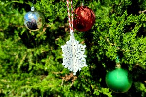3D Snowflake Ornament, Snowflake Ornament, 3D Christmas Ornaments, Wood Cut Snowflake, White Snowflake, Snowflake Decor, Wooden Snowflake