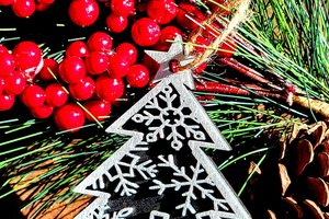 Snowflake Christmas Tree Ornament || Layered Snowflake || Retro Tree || Vintage Tree || 3D Tree Ornament || 3D Snowflake Ornament