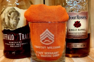 Custom Miltary Whiskey Glass || Army Whiskey Glass || Air Force Whiskey Glass || Navy Whiskey Glass || Marine Whiskey Glass || Rank Insignia