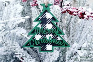 Buffalo Check Ornaments | Layered Christmas Ornaments | Checkered Ornament | Plaid Ornament | Buffalo Plaid | Green and White Christmas