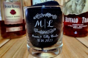 Bulk Wedding Glasses, Cocktail Glass, Bourbon Whiskey Glass, Personalized, Wedding Decor, Reception Decorations, Monogram Glass