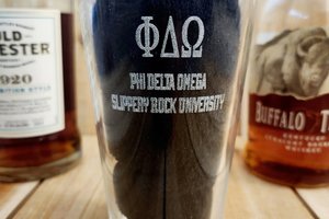 Custom Fraternity Beer Glass, Custom Sorority Beer Glass, Engraved Pint Glass