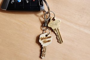 Realtor Key Chain, Key Shaped Key Chain, VRBO Key Chains, AIR BNB Key Chains, Short Term Rental Keychain, Bulk Key Chains