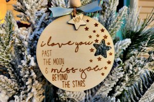 Memorial Ornament, Christmas Memorial Ornament, Personalized Memorial Ornament, Christmas In Heaven Ornament, I Miss You Ornament, Loss of