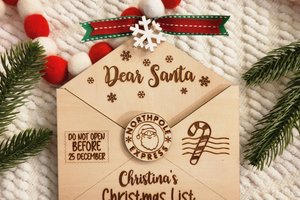 Custom Christmas List Ornament, Personalized Dear Santa Letter Ornament, Letter from Santa