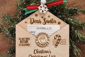 Custom Christmas List Ornament, Personalized Dear Santa Letter Ornament, Letter from Santa