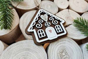 Personalized Gingerbread Ornament, Gingerbread House Ornament, First Home Ornament, New Home Ornament