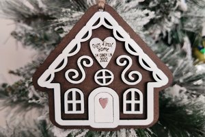 Personalized Gingerbread Ornament, Gingerbread House Ornament, First Home Ornament, New Home Ornament