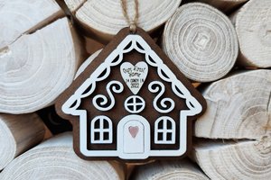 Personalized Gingerbread Ornament, Gingerbread House Ornament, First Home Ornament, New Home Ornament