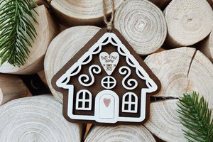 Personalized Gingerbread Ornament, Gingerbread House Ornament, First Home Ornament, New Home Ornament