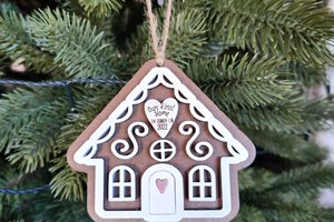 Personalized Gingerbread Ornament, Gingerbread House Ornament, First Home Ornament, New Home Ornament