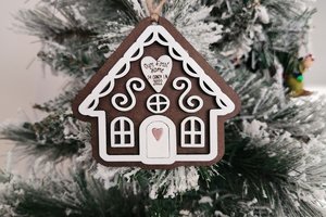 Personalized Gingerbread Ornament, Gingerbread House Ornament, First Home Ornament, New Home Ornament