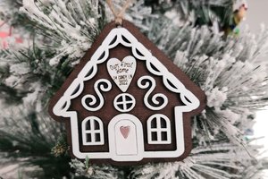 Personalized Gingerbread Ornament, Gingerbread House Ornament, First Home Ornament, New Home Ornament