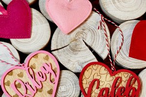 Valentine's Day Tag, Valentine Basket Tag, Custom Valentines Day Basket Tags, Valentine's Day Name Tags, Valentines Day Gift Tags, Heart Tag
