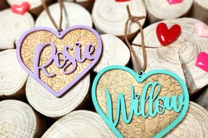 Valentine's Day Tag, Valentine Basket Tag, Custom Valentines Day Basket Tags, Valentine's Day Name Tags, Valentines Day Gift Tags, Heart Tag