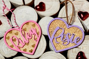Valentine's Day Tag, Valentine Basket Tag, Custom Valentines Day Basket Tags, Valentine's Day Name Tags, Valentines Day Gift Tags, Heart Tag