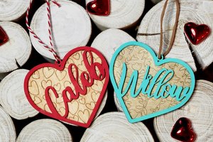 Valentine's Day Tag, Valentine Basket Tag, Custom Valentines Day Basket Tags, Valentine's Day Name Tags, Valentines Day Gift Tags, Heart Tag