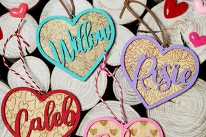 Valentine's Day Tag, Valentine Basket Tag, Custom Valentines Day Basket Tags, Valentine's Day Name Tags, Valentines Day Gift Tags, Heart Tag