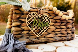Valentines Day Tags, Valentine Basket Tags, Wooden Name Tags, Easter Basket Tag, Gift Tags, Easter Tags, Easter Basket, Buffalo Check, Heart