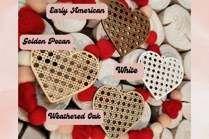 Valentine's Day Tags, Custom Valentines Day Basket Tags, Wooden Name Tags, Valentine Heart Tag, Rattan Cane Gift Tag, Gift Basket Tag, Vday