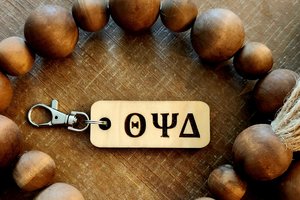 Custom Sorority Key Chain, Personalized Sorority Keychain, Name Key Chain, Greek Key Chain, Chapter Keychain