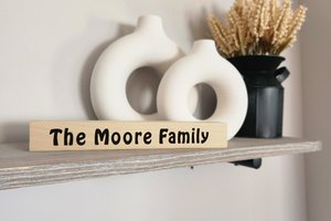 Wooden Name Sign, Name Sign, Custom Sign, Last Name Sign, Personalized Family Name Shelf Sitter, Mantel Decor, Family Sign, Custom Name Sign