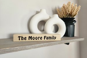 Wooden Name Sign, Name Sign, Custom Sign, Last Name Sign, Personalized Family Name Shelf Sitter, Mantel Decor, Family Sign, Custom Name Sign