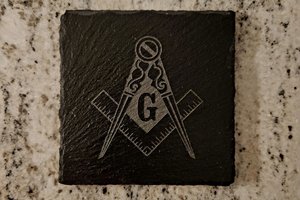 Masonic Coasters, Masonic Drink Coasters, Slate Coasters, Mason, Freemason