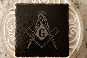 Masonic Coasters, Masonic Drink Coasters, Slate Coasters, Mason, Freemason