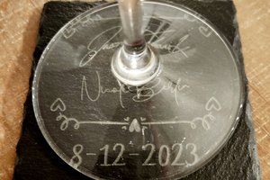 Custom Wedding Coasters With REAL SIGNATURES, Personalized Wedding Coasters, Custom Stone Coasters, Custom Slate Coasters