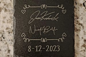 Custom Wedding Coasters With REAL SIGNATURES, Personalized Wedding Coasters, Custom Stone Coasters, Custom Slate Coasters