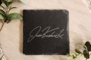 Custom Drink Coasters, Personalized Coasters, Custom Slate Coasters, Custom Stone Coasters, Signature Engraved Coasters