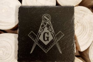 Masonic Coasters, Masonic Drink Coasters, Slate Coasters, Mason, Freemason