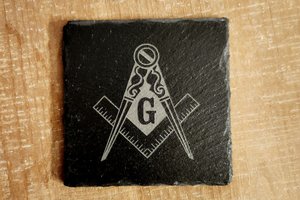 Masonic Coasters, Masonic Drink Coasters, Slate Coasters, Mason, Freemason