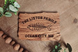 Live Edge Oak Sign - Custom Wood Sign