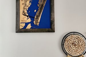 Custom Wood Map, 3D Map, City Map, River Map, Lake Map, House Map, Home Map, Wooden Map