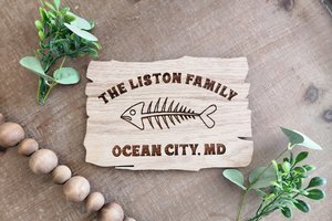 Live Edge Oak Sign - Custom Wood Sign