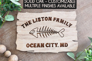 Live Edge Oak Sign - Custom Wood Sign