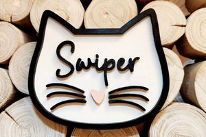 Custom Catio Sign - Cat Name Ornament, Cat Memorial