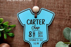 Birth Stats Ornament, Baby Stats Ornament, Customizable, Newborn Ornaments, Baby's First Christmas, Birth Stats, Baby Stats