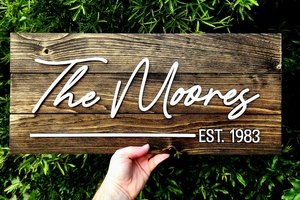 Personalized Name Sign, Wedding Signs, Last Name Sign, Established Sign, Just Married Sign, Pallet Sign, Farmhouse Sign, Anniversary Gift