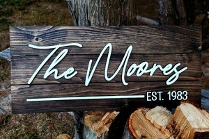 Personalized Name Sign, Wedding Signs, Last Name Sign, Established Sign, Just Married Sign, Pallet Sign, Farmhouse Sign, Anniversary Gift