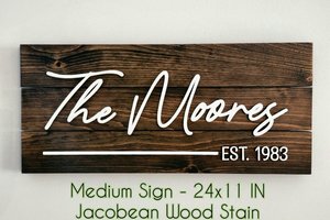 Personalized Name Sign, Wedding Signs, Last Name Sign, Established Sign, Just Married Sign, Pallet Sign, Farmhouse Sign, Anniversary Gift