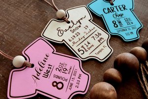 Birth Stats Ornament, Baby Stats Ornament, Customizable, Newborn Ornaments, Baby's First Christmas, Birth Stats, Baby Stats
