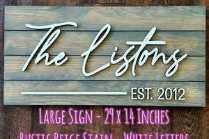 Personalized Name Sign, Wedding Signs, Last Name Sign, Established Sign, Just Married Sign, Pallet Sign, Farmhouse Sign, Anniversary Gift