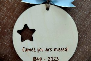 Memorial Ornament, Christmas Memorial Ornament, Personalized Memorial Ornament, Christmas In Heaven Ornament, I Miss You Ornament, Loss of