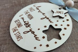 Memorial Ornament, Christmas Memorial Ornament, Personalized Memorial Ornament, Christmas In Heaven Ornament, I Miss You Ornament, Loss of